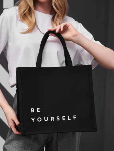 Сумка шоппер Bolso de Senora канвас черный
