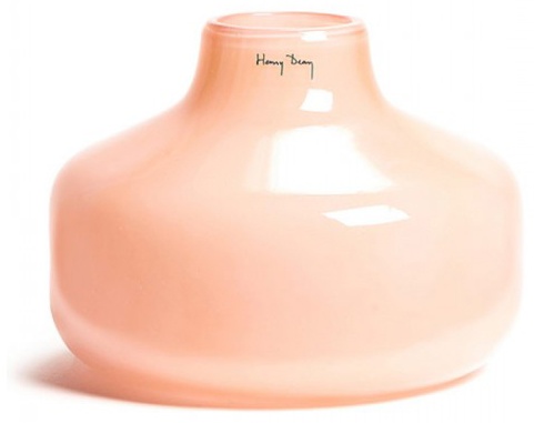 Henry Dean ваза 17 см V.Fata peach 50135, стекло