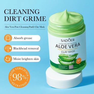 Маска для лица SADOER грязевая Aloe Vera Pore-Cleansing Mud Mask Грязевая маска для очищения пор с алоэ вера 1 шт