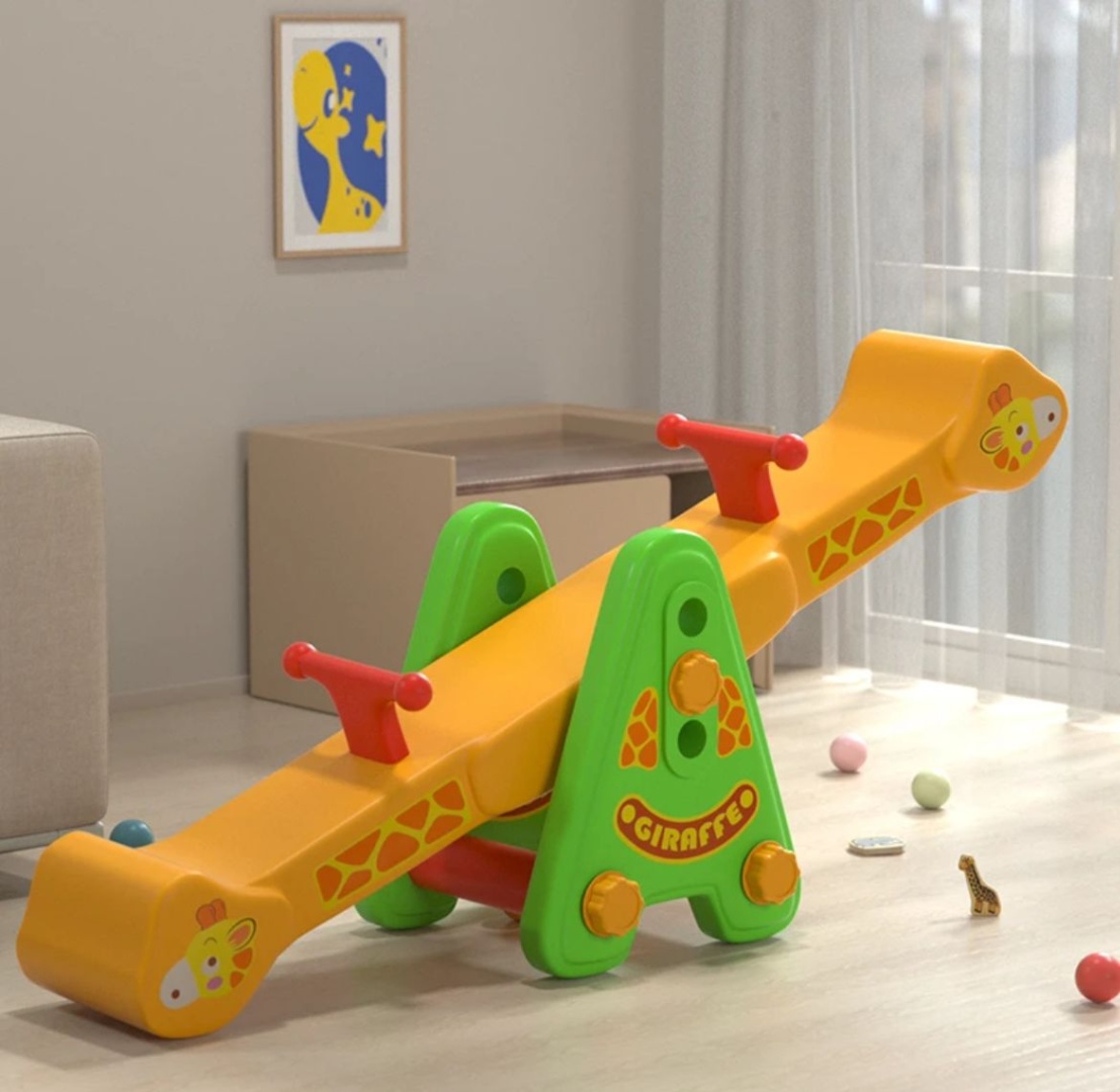 0457 Toys Качельки ЖИРАФ оранжевый