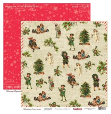 Бумага для скрапбукинга двусторонняя Christmas Carol "Christmas Lights" 30,5х30,5 см (лист) SCB220605707