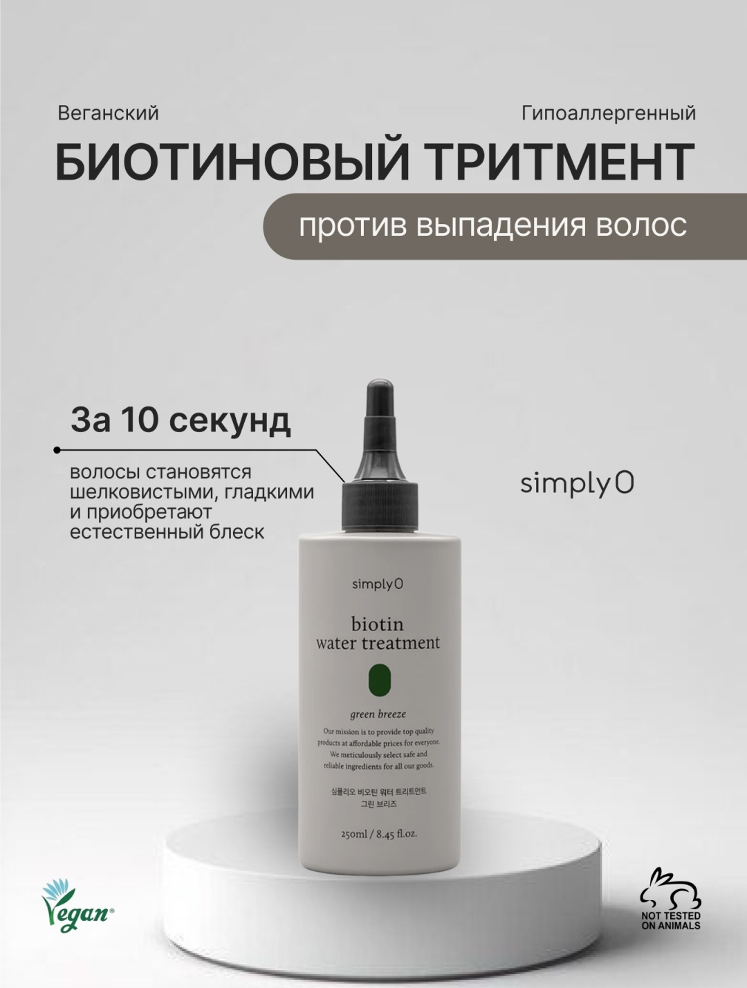 SimplyO состав Лечебная вода для волос SimplyO Biotin Water For Hair Loss 250 мл