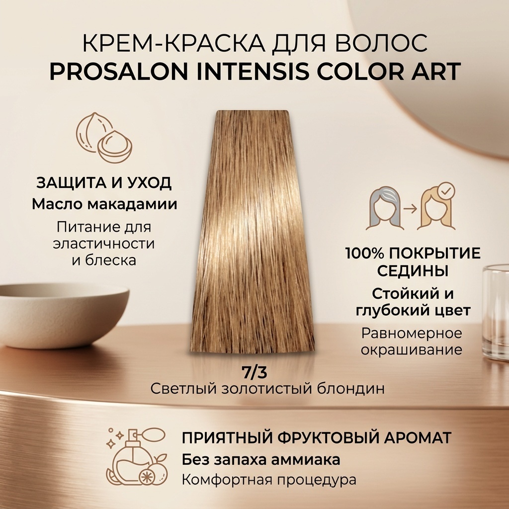 Prosalon Intensis Color Art 7/3 крем-краска 100 мл