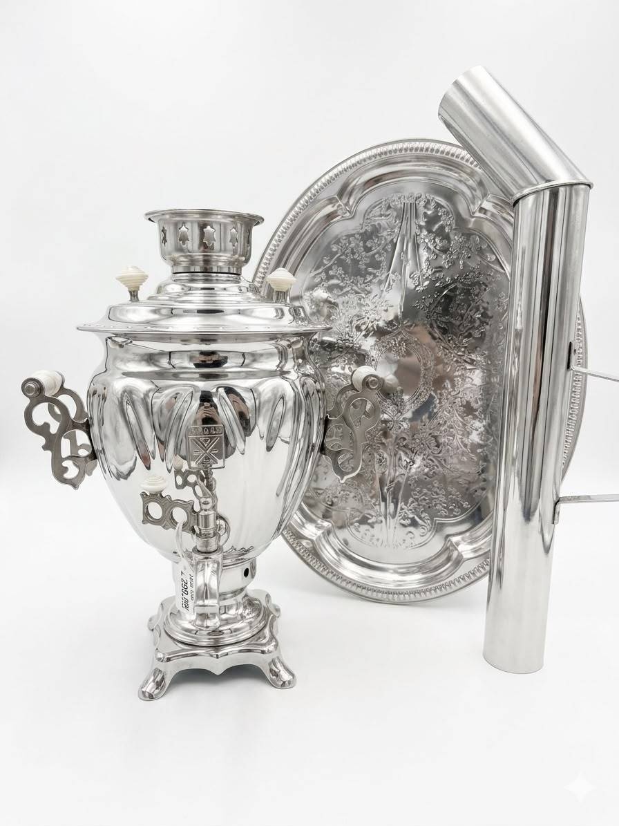 Самовар 16494139_456927919 3 л, латунь