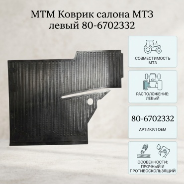 МТМ Коврик салона МТЗ левый 80-6702332