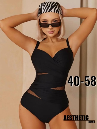 Купальник слитный Aesthetic brand черный