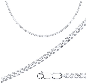 Diamant 61606 длина 45 см, вес 3.24 г серебро, плетение нонна