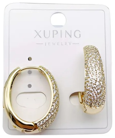 Серьги Xuping Jewelry бижутерный сплав, медицинское золото, кристалл