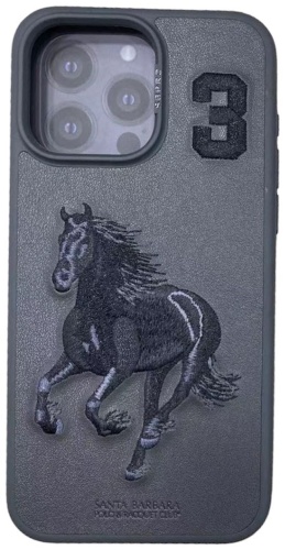 Чехол Santa Barbara Polo & Racquet Club для Apple iPhone 15 Pro черный