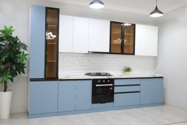 Кухонный гарнитур GrandMiks , 360x230х60 см, ЛДСП, синий