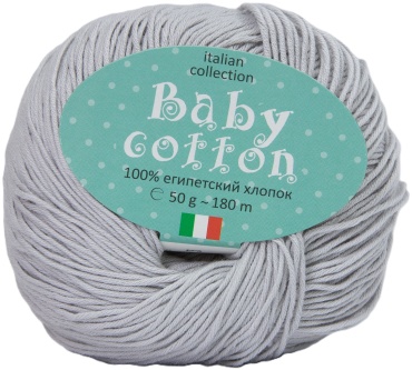 Моток Weltus "Baby Cotton" (89) светло-серый 180 м 50 г