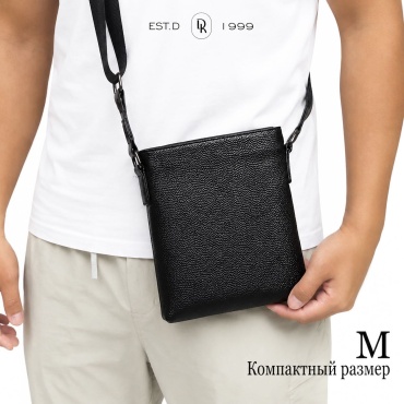 Барсетка DK Brand натуральная кожа черный