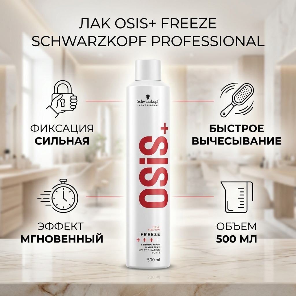Schwarzkopf Professional Osis Freeze лак сильная фиксация 500 мл