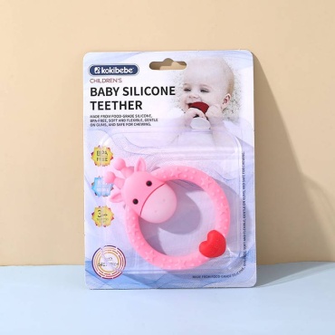 Прорезыватель Kokibebe R1, 1 шт, розовый