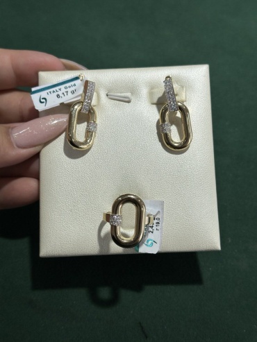 Ab SLM gold вес 8.62 г золото, фианит