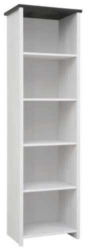 Стеллаж напольный Гербор Порто, 59x40x200 см, белый, серый
