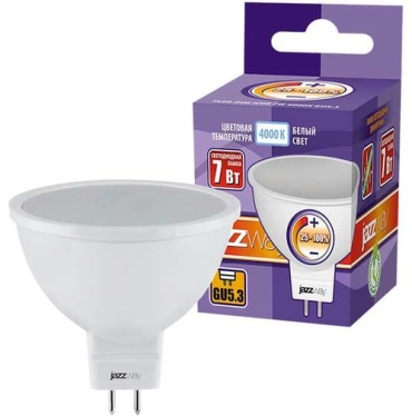 Jazzway 7W GU5.3, светодиодная, нейтральный белый