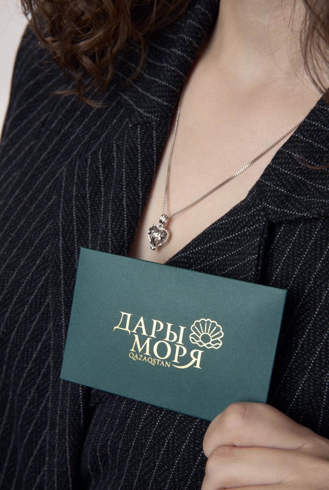Колье Дары Моря Кулон “Сердце” длина 50 см вес 16 г серебро, жемчуг