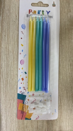 Свеча Party candles цилиндр, 6 шт 13 см