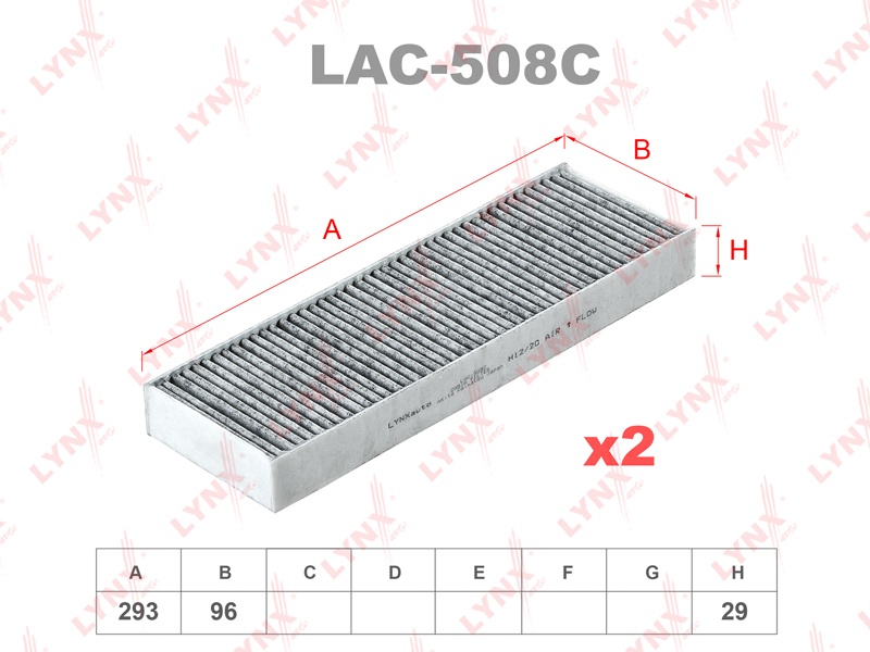 LYNXauto салонный фильтр LAC508C