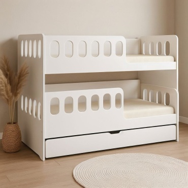 Двухъярусная кровать Den store АэроКидс-SD01, 70x160, 70x165 см, белый