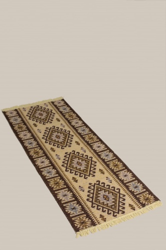 Ковровая дорожка OBAM безворсовая, хлопок, шерсть, 80 см x 2 м