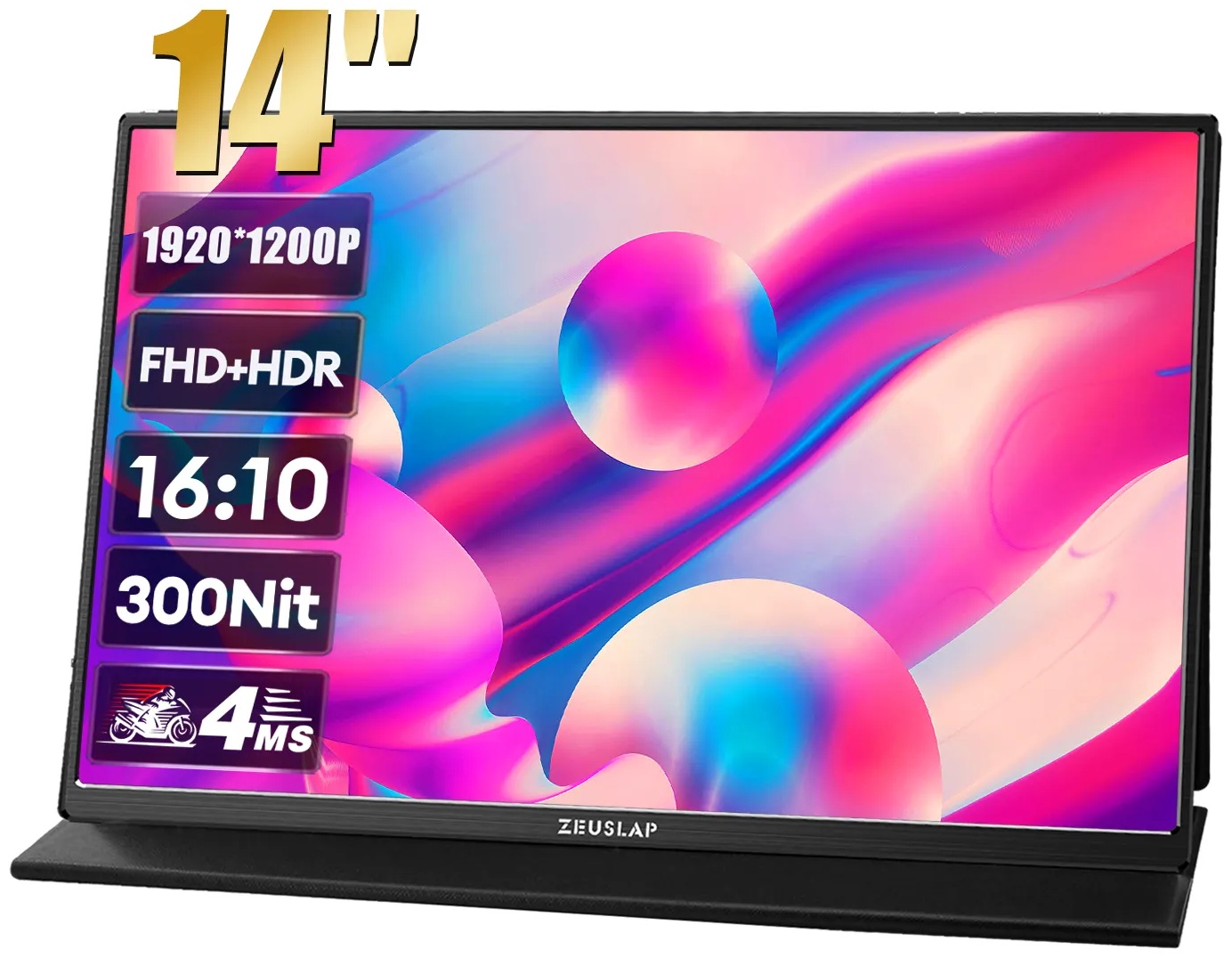 Монитор 14" ZEUSLAP Z14Lite черный