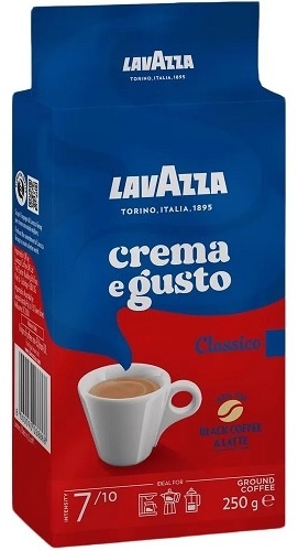 Кофе Lavazza Crema E Gusto в пакете молотый 250 г