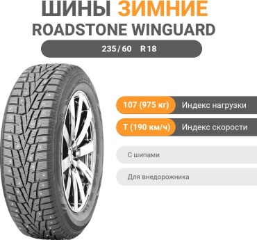 Roadstone Winguard WinSpike SUV 235/60 R18 107T с шипами