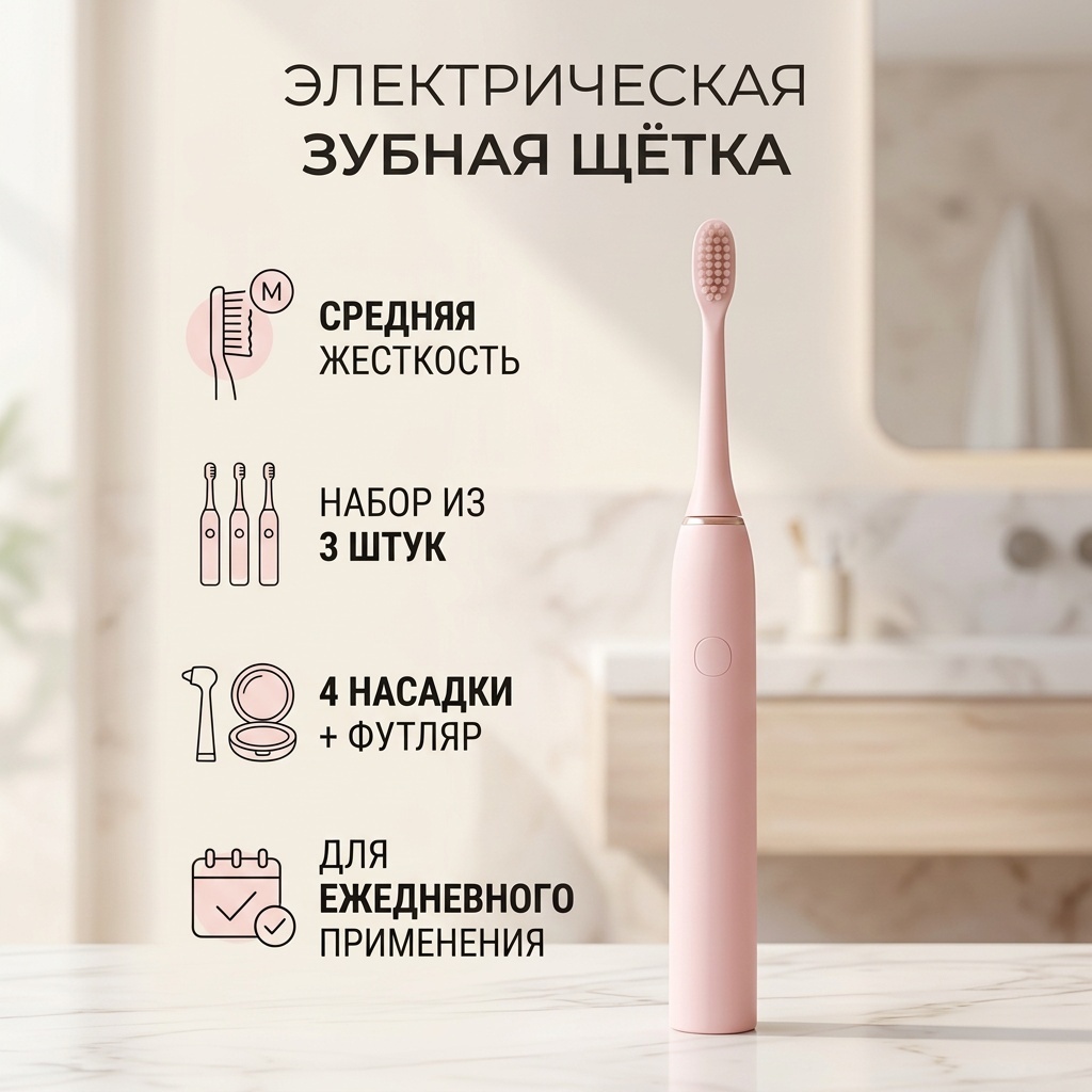 Электрическая зубная щётка зубная щетка средняя 3 шт