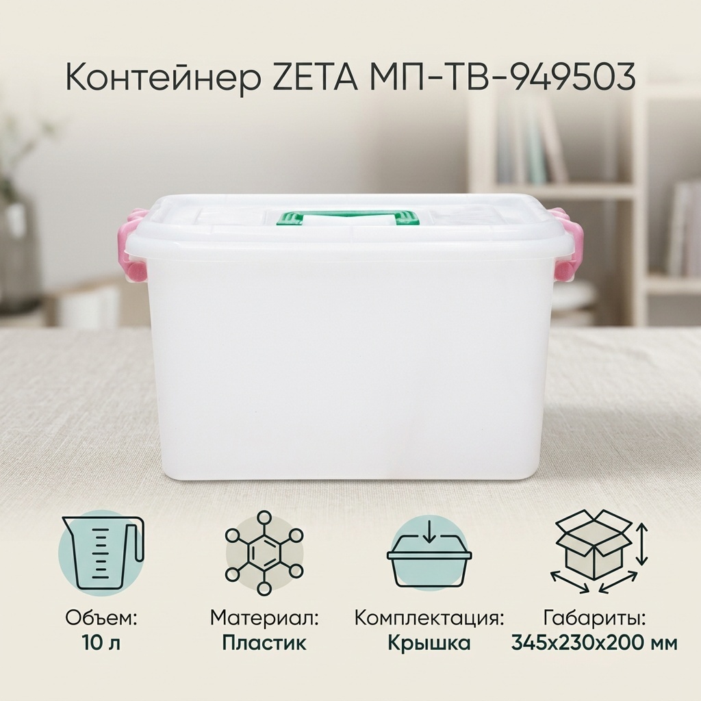 ZETA контейнер МП-ТВ-949503, пластик