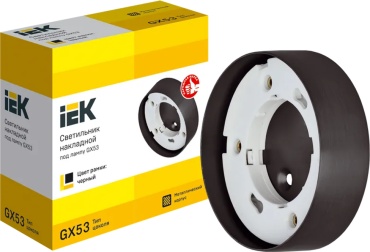 Светильник настенно-потолочный IEK GX53 25 Вт черный