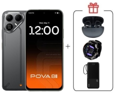 TECNO Pova 8 5G 8 ГБ/128 ГБ черный + подарок