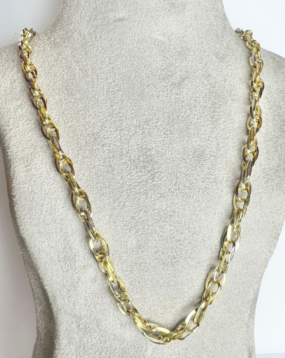 JJJuma gold Цепь длина 50 см, вес 8.49 г золото, плетение якорное