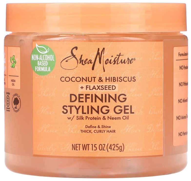 SheaMoisture Гель для укладки, кокос, гибискус и льняное семя, 425 г гель средняя фиксация 426 мл