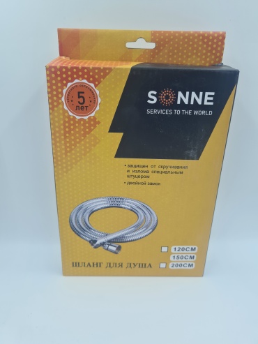 Шланг для душа SONNEN металлическая оплетка, 120 см, подключение 1/2x1/2