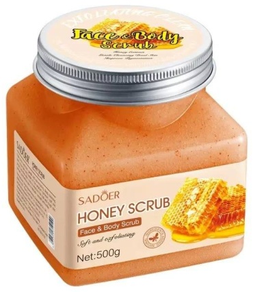 SADOER скраб Honey Exfoliating Cleansing Scrub Cream - Медовый отшелушивающий для тела 500 г
