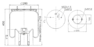 Stellox пневмобаллон 9041572SX