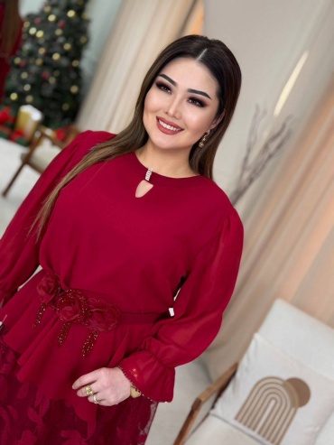 Костюм вечерний GLAMOUR бордовый