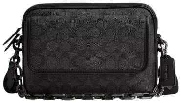 Сумка кросс-боди Coach натуральная кожа черный
