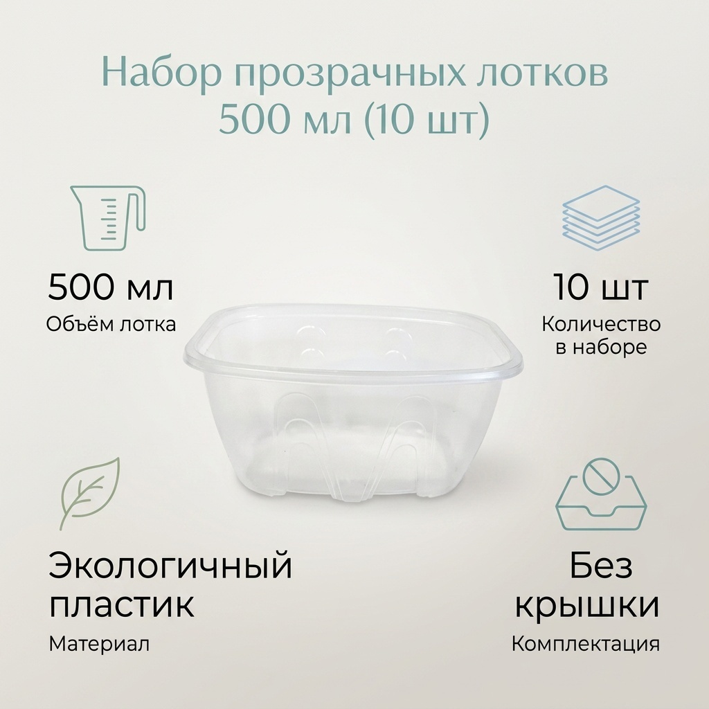 Лоток 230152 прозрачный 10 шт