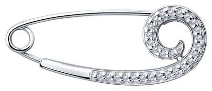 Брошь Diamant 89070 вес 1.67 г серебро, фианит