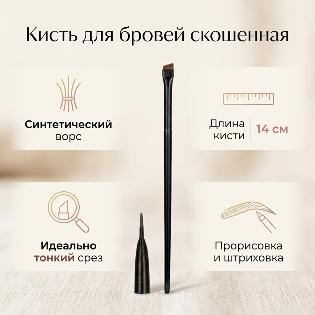 Кисточка для бровей скошенная 1