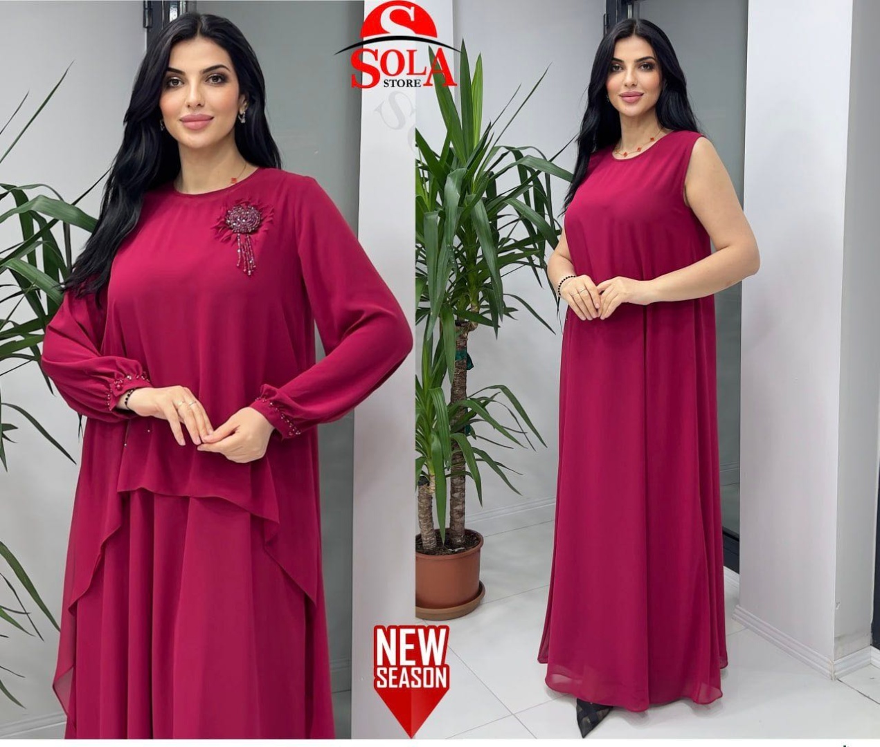 Вечернее платье LADIYYA бордовый