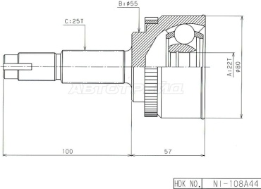 HDK шрус наружный NI-108A44