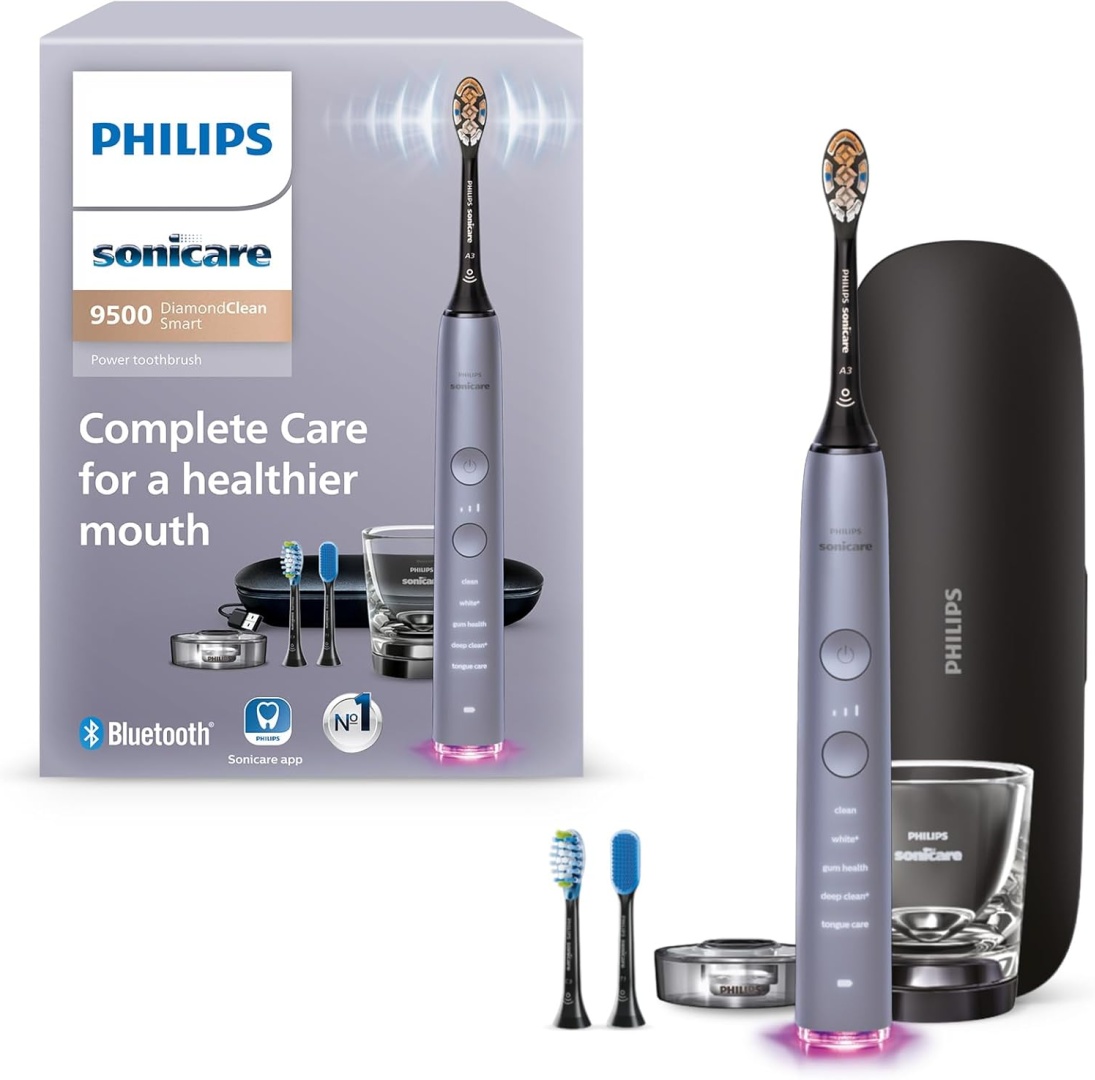 Philips звуковая щетка Sonicare DiamondClean Smart 9500 HX9923/41 щетина средняя фиолетовый