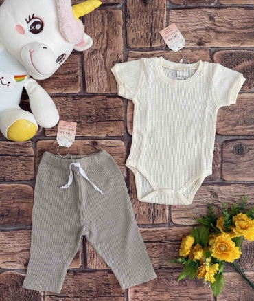 Комплект Twins Textile серый, бежевый