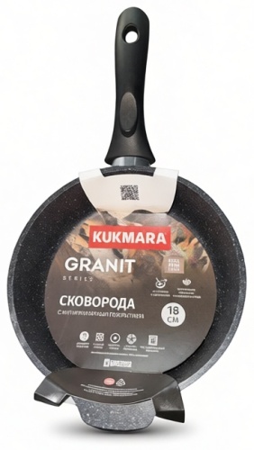 Сковорода Kukmara KUKMARA GRANIT 18 см с антипригарным покрытием, алюминий
