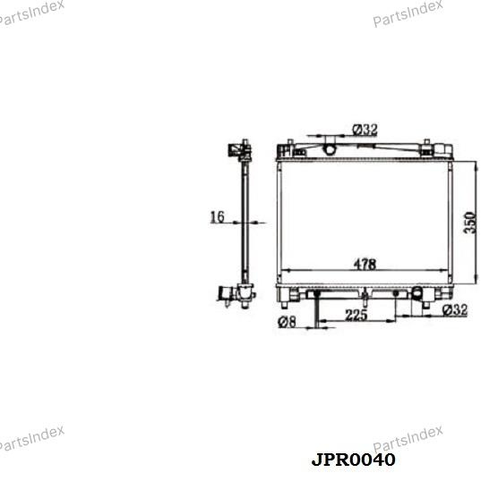 JD радиатор основной JPR0040