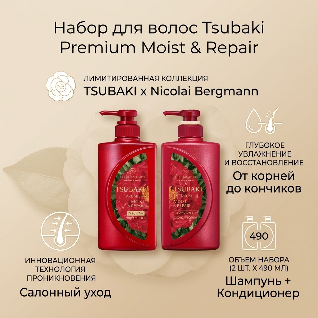 Tsubaki Premium Moist & Repair набор по уходу за волосами для женщин